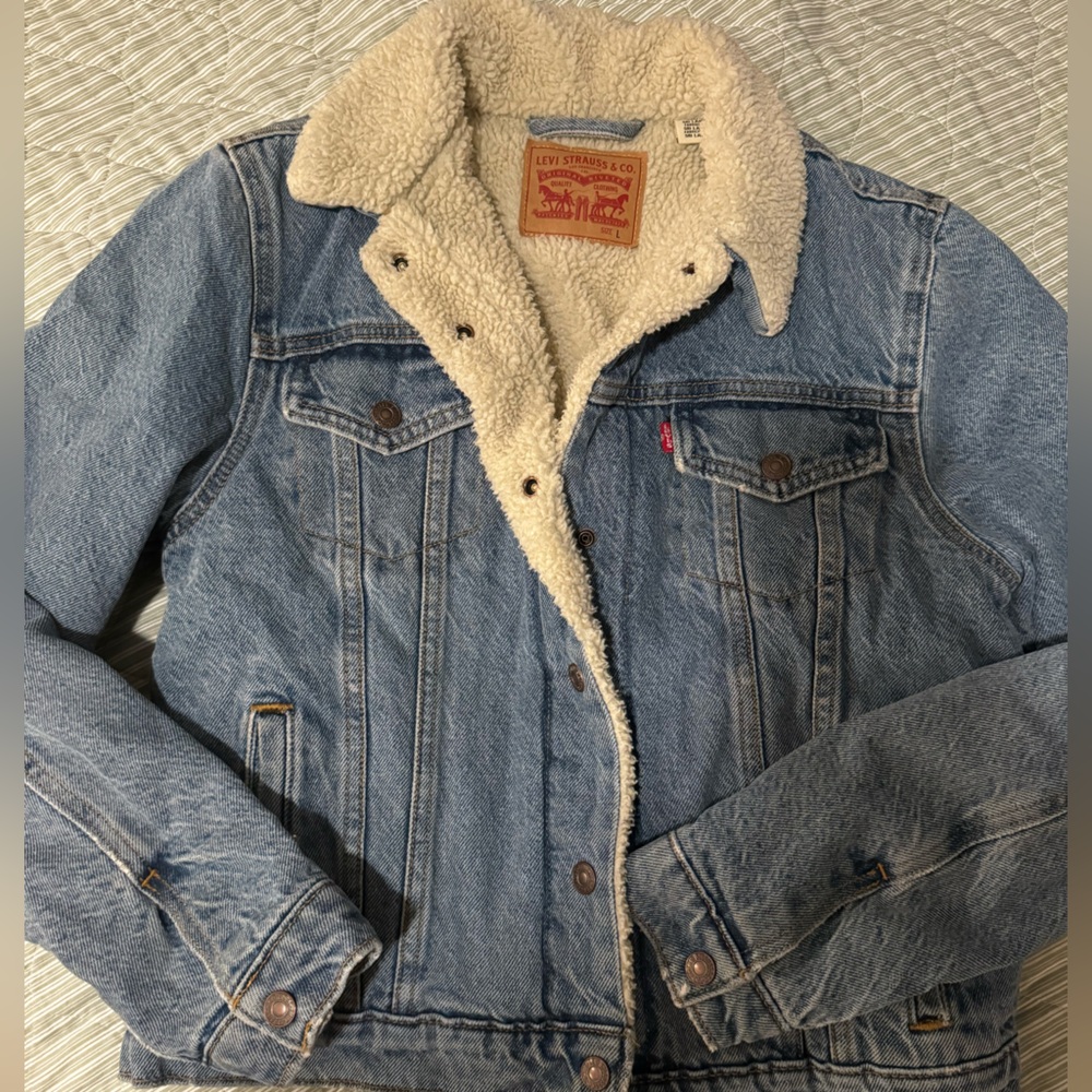 Levi denim and shearling jacket